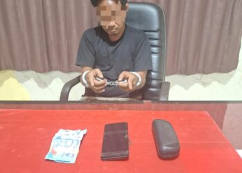 Tim Mata Elang Polres Kuansing Tangkap Pengedar Narkotika di Desa Jalur Patah, Petugas Amankan BB Shabu dan Daun Ganja Kering