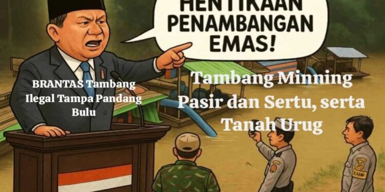 Presiden RI Prabowo Subianto Tabuh Genderang Perang: 1.063 Tambang Ilegal