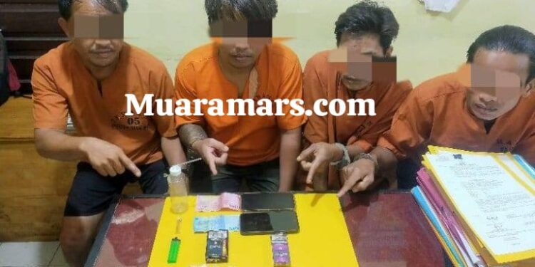 Pesta Sabu” Empat Pria Diringkus Polsek Siak Hulu