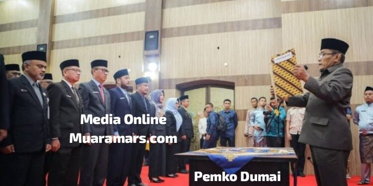 Walikota Diwakili Wawako Dumai Lantik 21 Orang Pejabat Eselon II