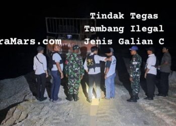 TNI – POLRI Sikat Terus Tambang Ilegal Galian C, Kali Ini di Desa Sungai Potai