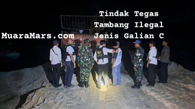 TNI – POLRI Sikat Terus Tambang Ilegal Galian C, Kali Ini di Desa Sungai Potai