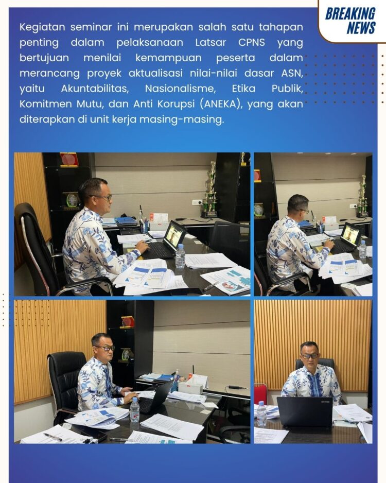 Kalapas Pekanbaru Jadi Penguji Seminar Aktualisasi Latsar Keminimpas Angkatan 33