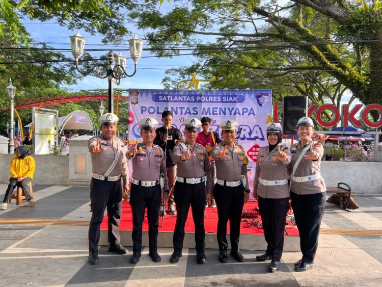 Polantas Menyapa di CFD Perawang, Sayangi Keluarga Utamakan Keselamatan Dari Pada Kecepatan