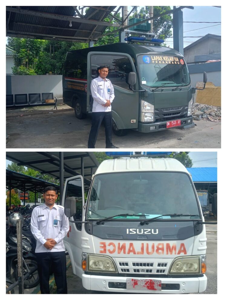 Lapas Pekanbaru Lakukan Pengecekan Rutin Mobil Ambulance