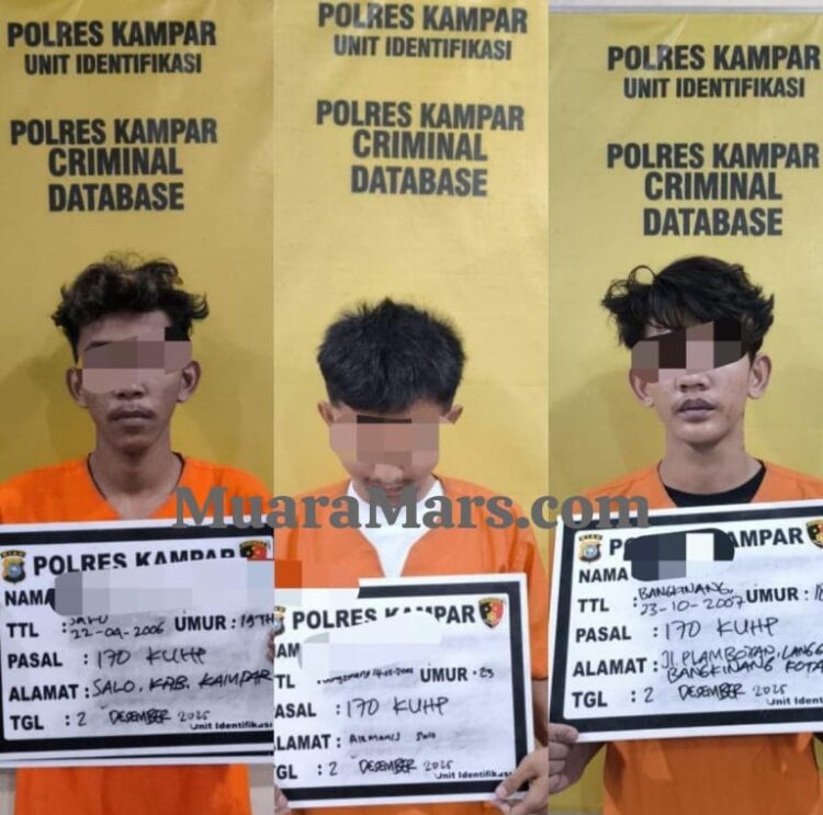 Satreskrim Polres Kampar, Sikat Tiga Orang Pelaku Pengeroyokan