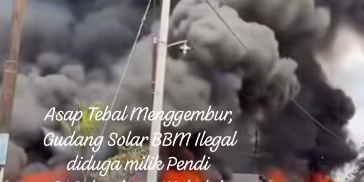 Kabar Hebat” Gudang Penimbunan BBM Ilegal Diduga Milik Pendi di Pekanbaru Terbakar,