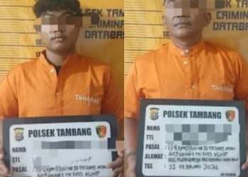 Dua Pelaku Narkoba Ditangkap Polsek Tambang di Desa Rimbo Panjang