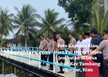 Jembatan Desa Gobah Siap Diresmikan Kapolri, Kapolda Riau Cek Lokasi