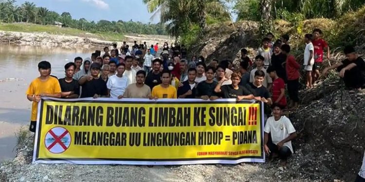 Konflik Warga Desa Sungai Jalau Kampar Kian Memanas, Galian C Milik PT KKU di Hadang Warga Beraktifitas