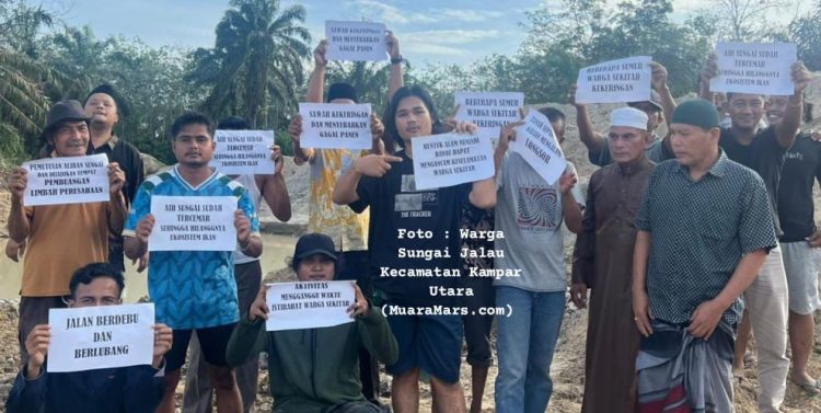 Warga Desa Sungai Jalau Desak Bupati Kampar dan Dinas ESDM Riau Cabut Izin Kuari PT KKU