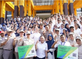 Polda Riau Gelar Apel Penyerahan Kartu BPJS Ketenagakerjaan kepada 268 Personel PPPK dan PHL