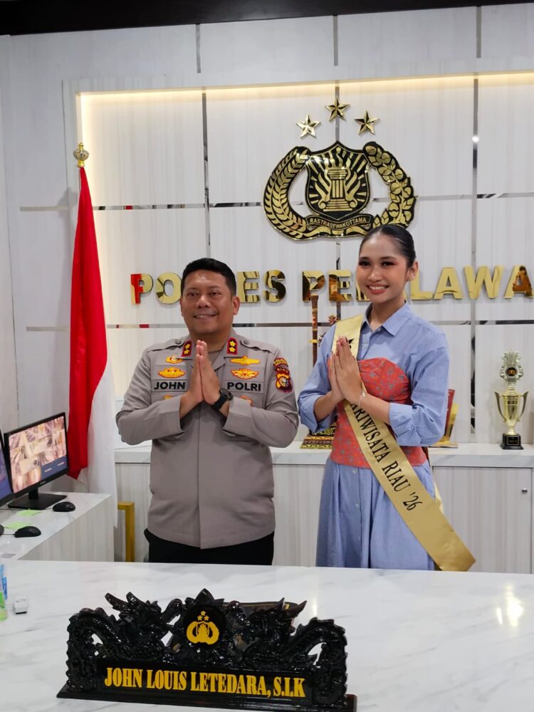 Kapolres John Lois Letedara Dukung Penuh Wahyu Trinanda Puteri Menuju Grand Final Duta Pariwisata Riau 2026