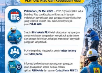PLN UID Riau-Kepri Tangani Gangguan Sistem, Masyarakat Diminta Tenang